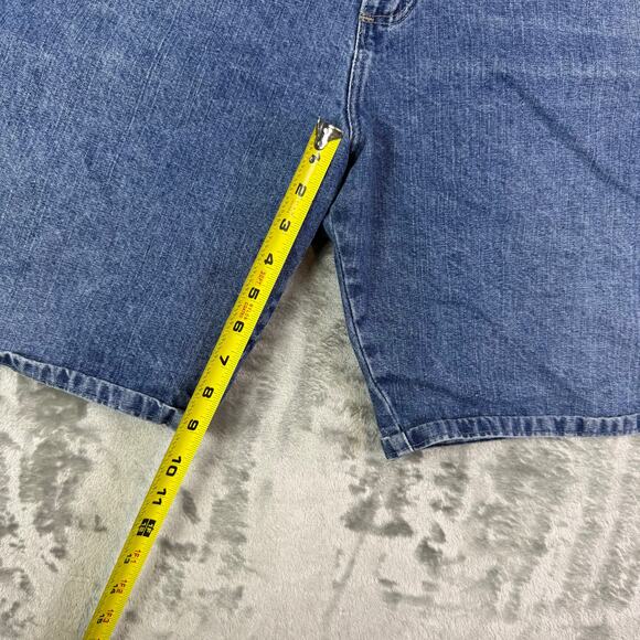 VTG Y2K Wrangler carpenter jorts streetwear retro jean shorts mens size 42 - Picture 6 of 7
